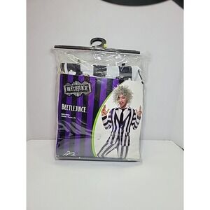 Spirit Halloween Beetlejuice Adult Men's Costume Size Medium &‎ Wig Included